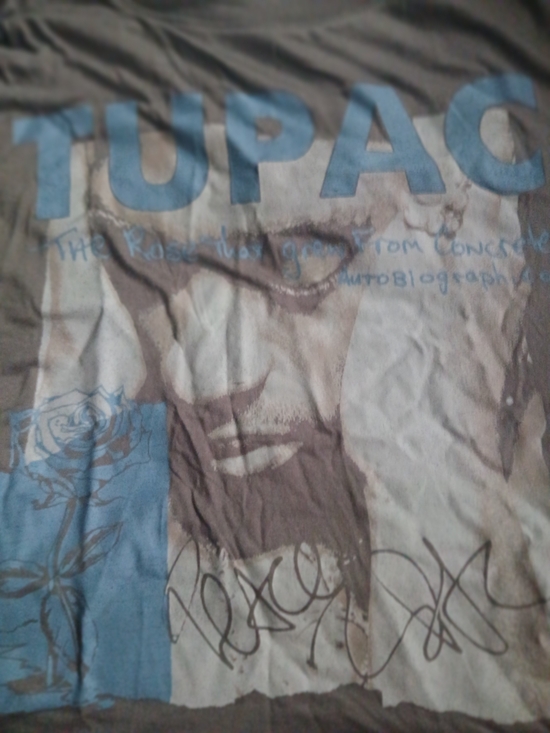 Tops - Blue Graphic Men’s T-Shirt - Tupac Design